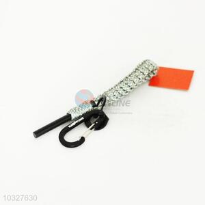 Climbing button carabiner with whistle