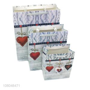 Lovely Heart Pattern Paper Gift Bag With Handle
