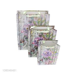 Wholesale Beautiful Flower Pattern Paper Gift Bag
