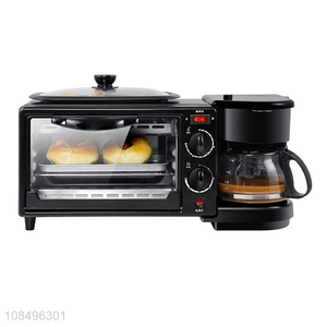 Wholesale 3-in-<em>1</em> breakfast machine mini drip coffee machine toaster oven frying pan