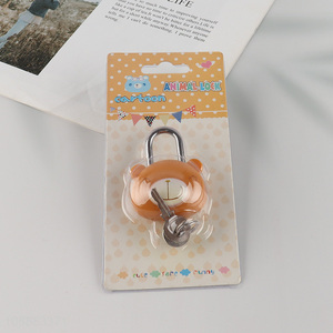 China factory cartoon bear shaped padlock with key