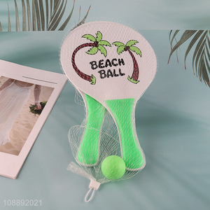 New product beach tennis racket set includes 2 paddles & <em>1</em> ball