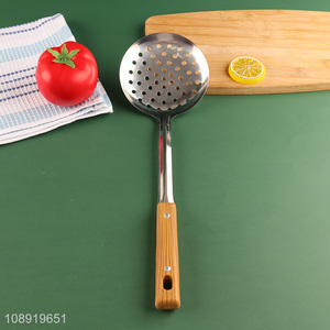 Best selling stainless steel slotted ladle for kitchen utensils