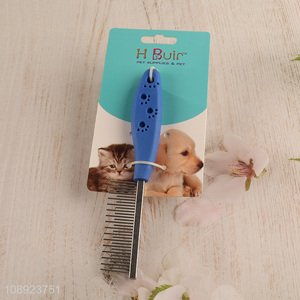 Yiwu market metal toothed pet grooming brush for sale