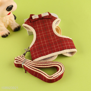 China wholesale fashionable adjustable dog harness and leash set