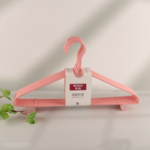 Top products 10pcs PE coated metal clothes hanger for home