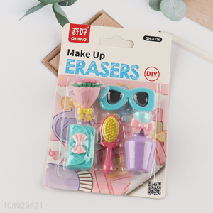 China factory school students cartoon eraser set for stationery