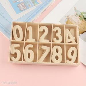 New Product Unfinished Natural Wooden Numbers Wooden Digital Toys for Kids