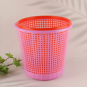 New Arrival Round Plastic Bathroom Kitchen Trash Can Plastic Wastebasket