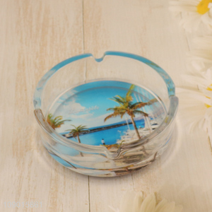 China Product Round Glass Cigarette Ashtray for Tabletop Decoration