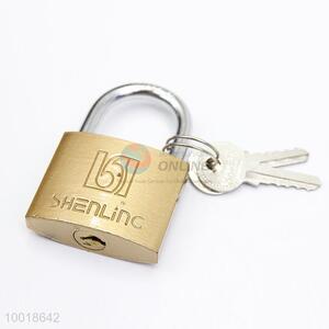 Gold color iron padlock