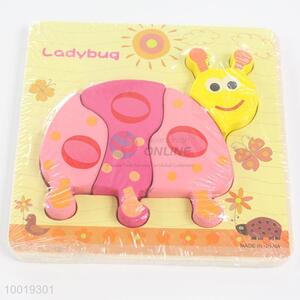 Pink Animal Shaped <em>Wood</em> Building Block Puzzle