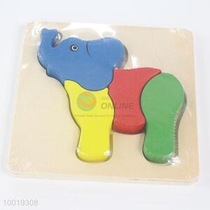 Colorful Elephant Model <em>Wood</em> Building Block Puzzle