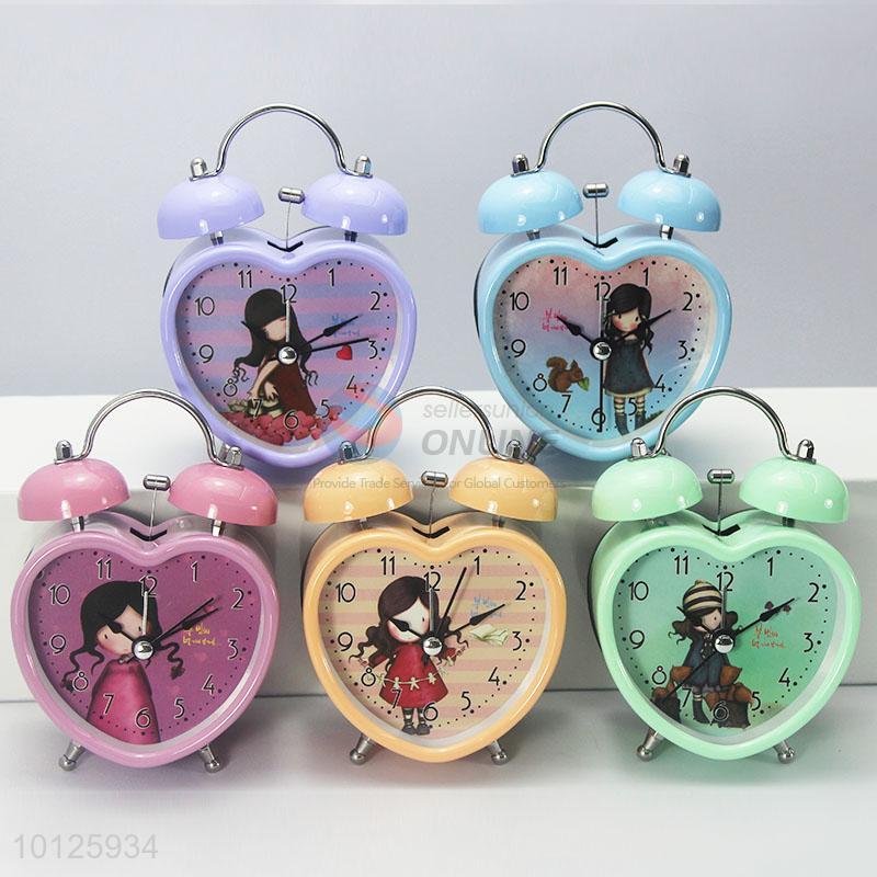 Heart Shape Bell Alarm Clock