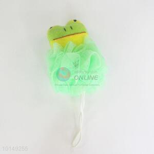 Green frog shower scrubbie/net bath sponge