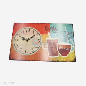 Utility large wooden quartz wall clock