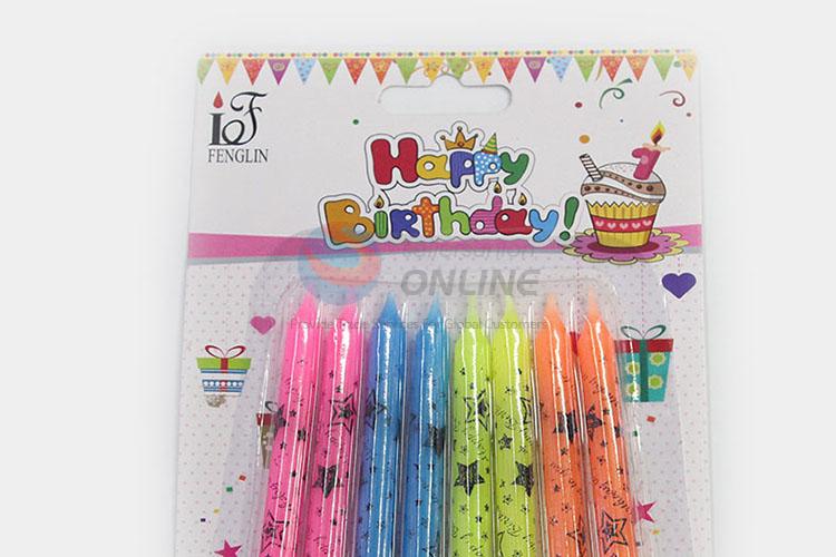 Wholesale Price 8pcs Multicolour Flame Birthday Candle