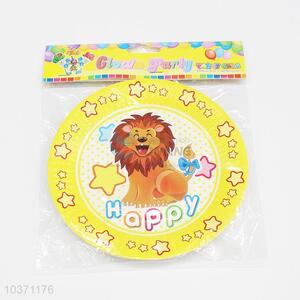 Hot sales 6pcs lion pattern party use paper plates