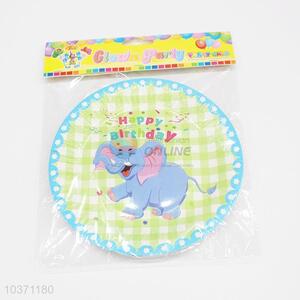 China factory price 6pcs birthday use elephant paper plates