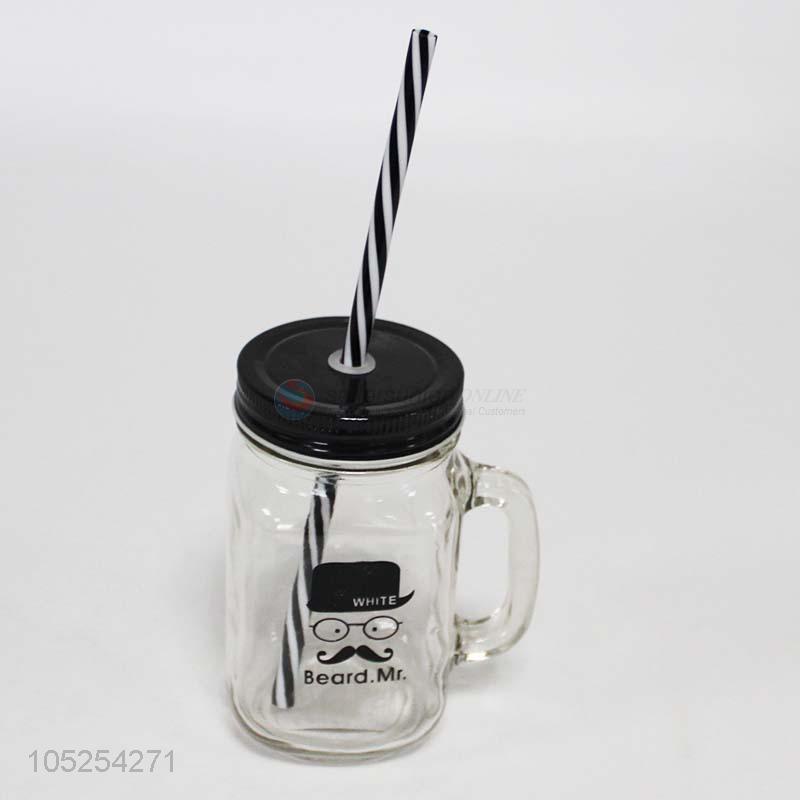 Fashion new arrival clear glass cup with straw - Sellersunion Online