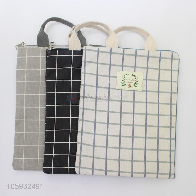 plaid laptop bag