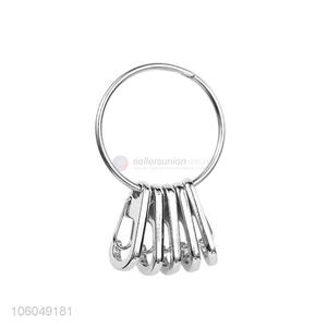 Promotional outdoor durable key ring with D shape locking buckle