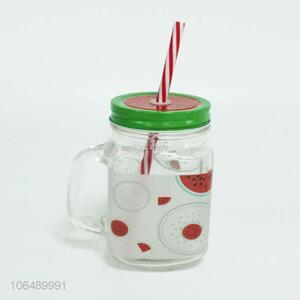 Fashion new arrival clear glass cup with straw - Sellersunion Online