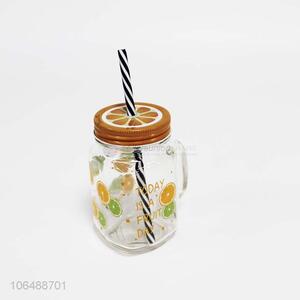 Fashion new arrival clear glass cup with straw - Sellersunion Online