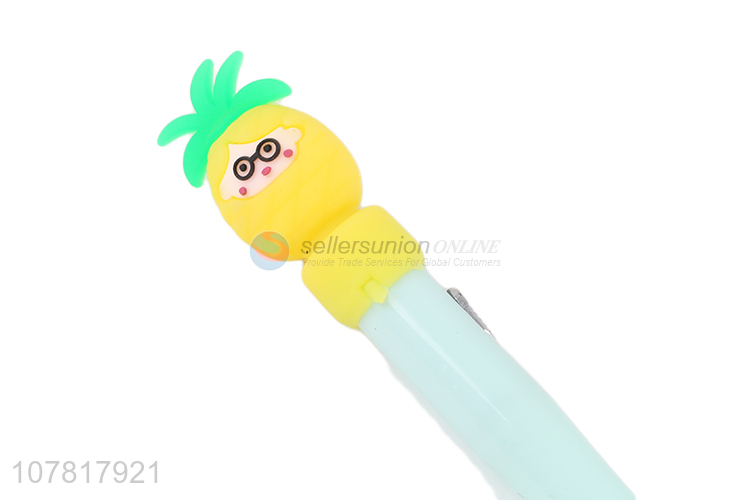 Hot sale pineapple shape led light gel pen for gifts