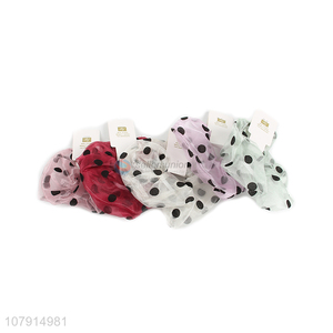 Best Sale Black Dots Elastic <em>Hair</em> <em>Band</em> Fashion <em>Hair</em> Rope For Women