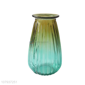 Online wholesale creative gradient colored glass flower plant vase