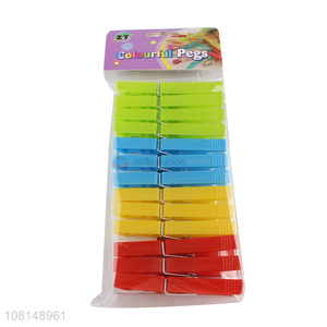 Good quality colourful plastic durable clothes pegs