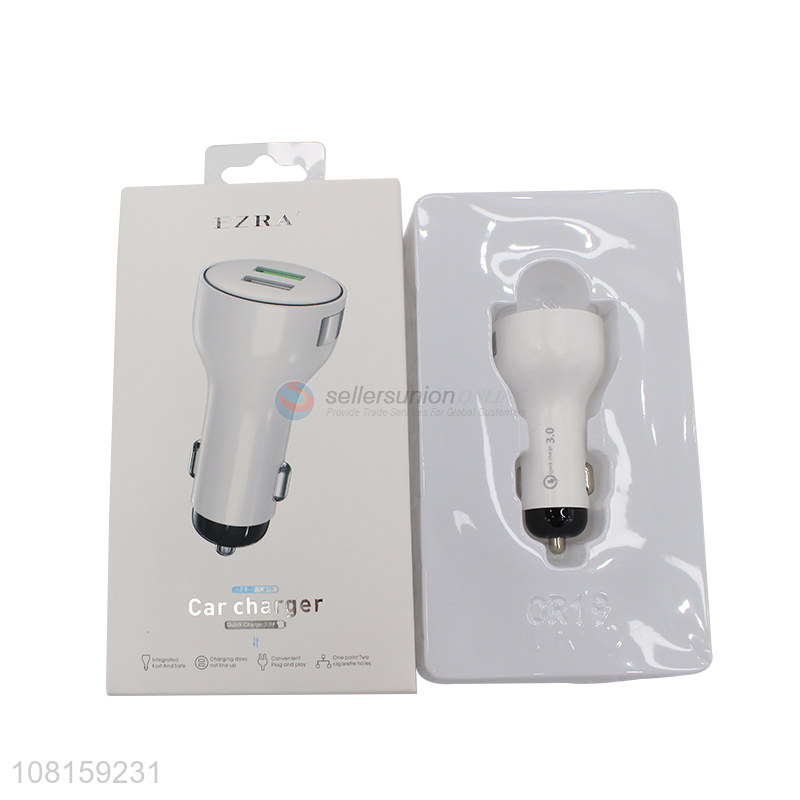 Yiwu factory white car charger durable auto electronics