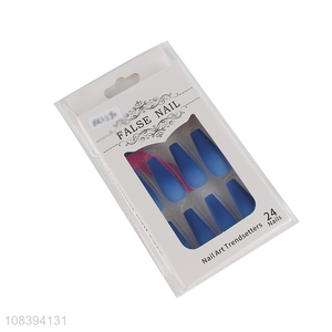 China supplier long coffin fake <em>nails</em> press-on <em>artificial</em> <em>nails</em>