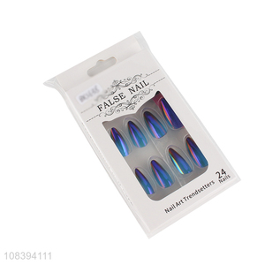 Hot sale colorful long coffin press on fake <em>nails</em> <em>artificial</em> <em>nails</em>