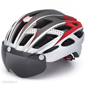 Good quality adults multi-sport bike <em>helmet</em> with magnetic-connected goggle