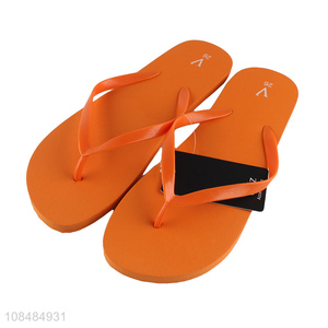 Good price orange fashion soft bottom flip flops wholesale