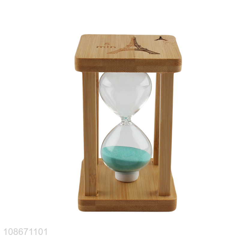 High quality decorative wooden frame glass hourglass sand timer