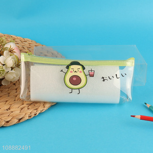 Factory direct sale avocado printed stationery pencil bag