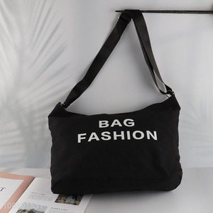 Good price letter printing canvas tote <em>handbag</em> shoulder bag for women