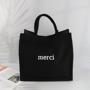 Factory price merci shoulder bag canvas tote bag custom printed <em>handbag</em>