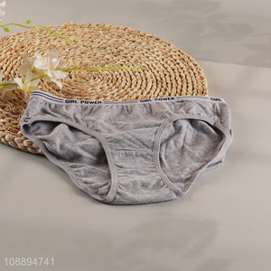 Yiwu market cotton grey women breathable <em>underwear</em> for sale