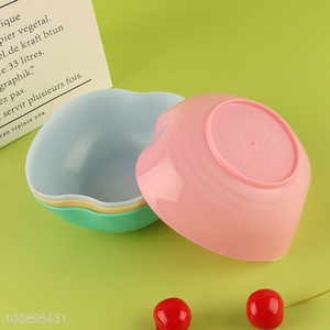 New product 4pcs stackable reusable food grade plastic salad <em>bowls</em>