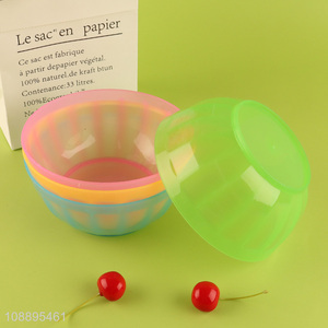 High quality 4pcs colorful microwave safe plastic <em>bowls</em> soup <em>bowls</em>