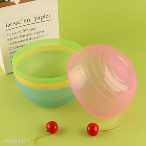 New arrival 4 pack colorful unbreakable plastic <em>bowls</em> salad <em>bowls</em>