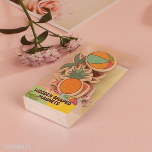 China factory summer series decorative wooden <em>fridge</em> <em>magnets</em>