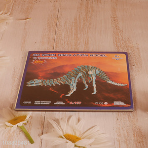 High quality 3d wood simulation model dinosaur children <em>puzzle</em> <em>toy</em>