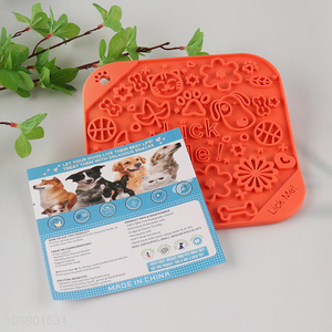 Wholesale silicone <em>pet</em> slow <em>feeder</em> dog cat lick mat with suction cups