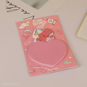 Factory wholesale cartoon heart shape 30pcs self-adhesive <em>sticky</em> <em>note</em>