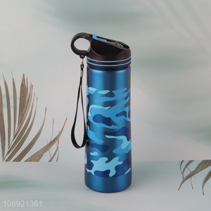 Top quality portable <em>stainless</em> <em>steel</em> sports water bottle with handle